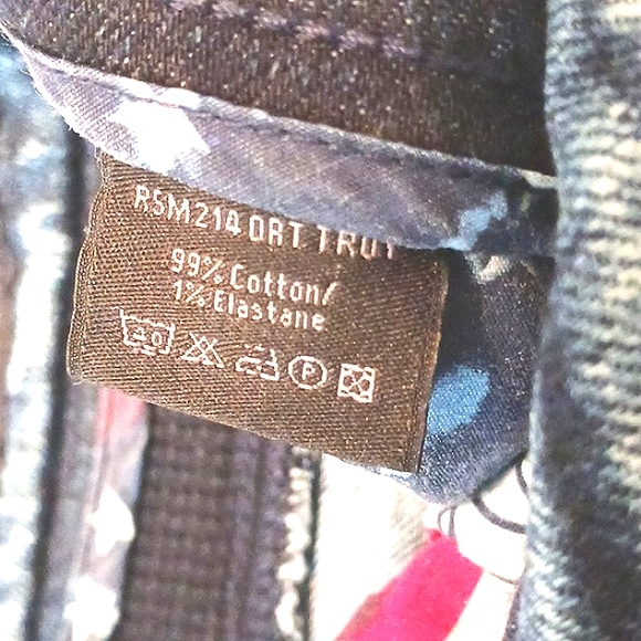 ROCKSTAR Acid Wash Distressed Men's Blue Jeans Size 42 - Picture 8 of 15